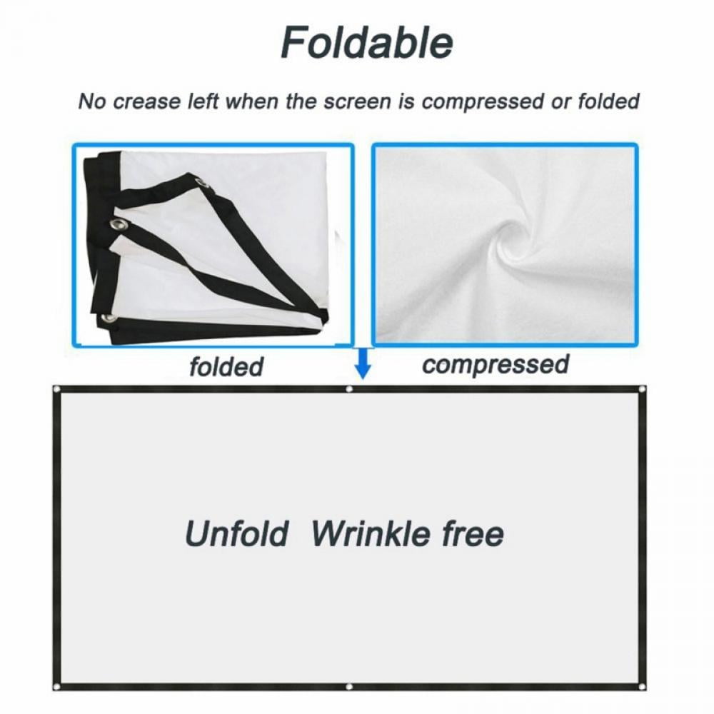 72 Inch Manual Pull-Down Projector Screen Wall Mount
