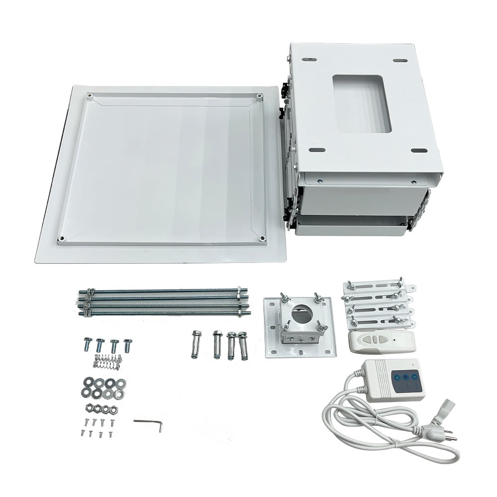 EQCOTWEA 59" Electric Lift Ceiling Projector Bracket Motorized Mount Hanger Lift with Remote Control