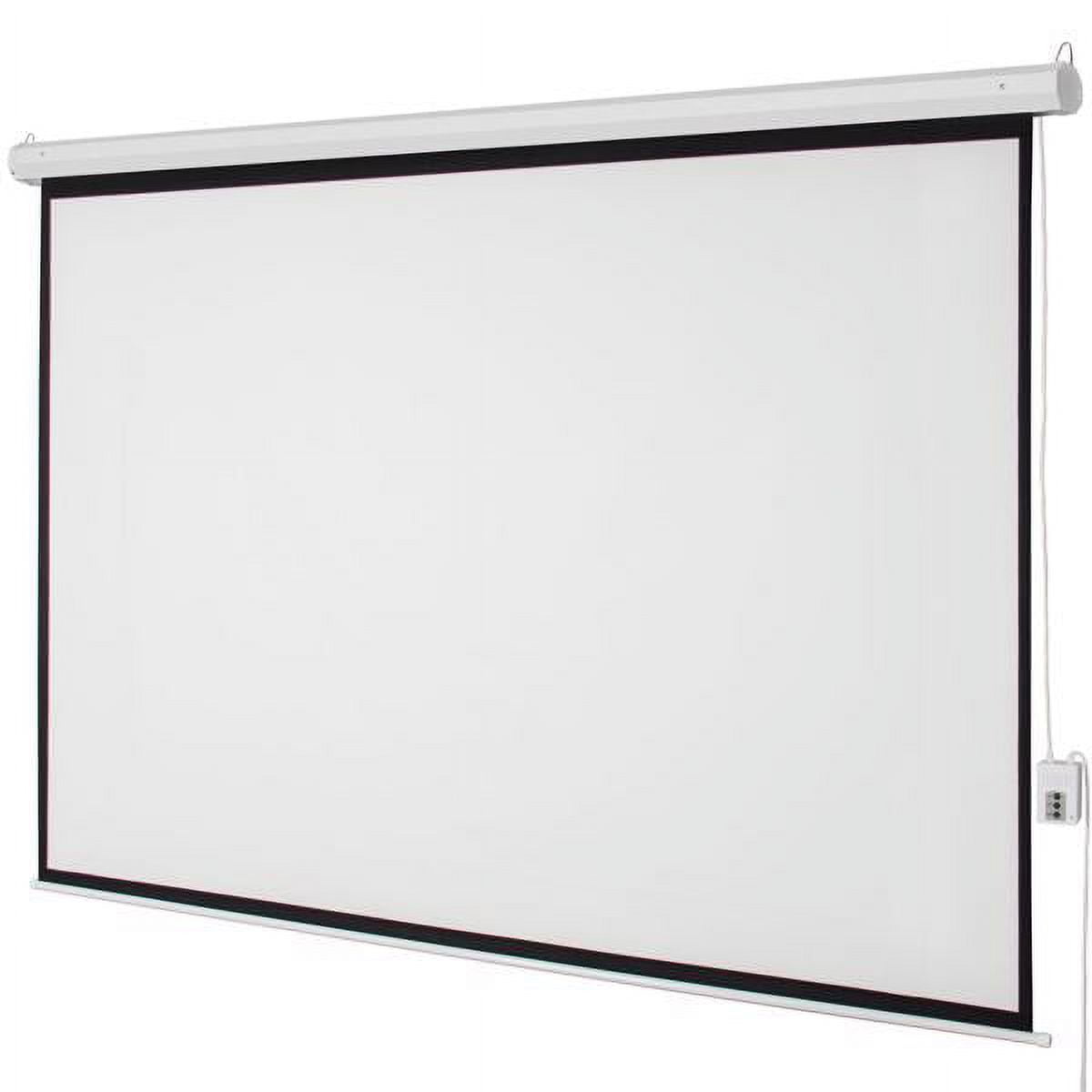 100 Inch 4:3 Motorized Projector Screen - Matte White Retractable Screen with Silent Motor & Remote, Ceiling/Wall Dual Mount for Home Theater & Classroom