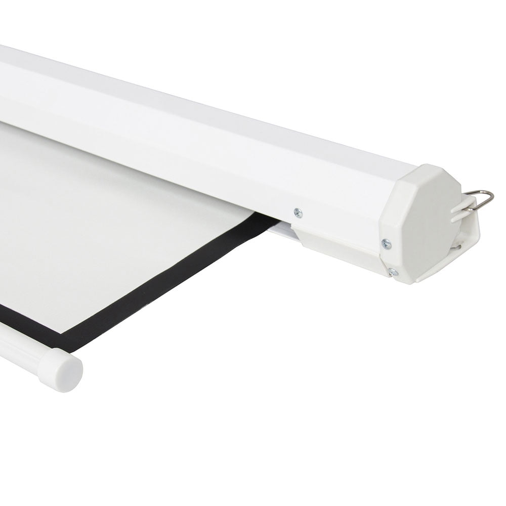 100" Motorized Projector Screen 4:3 80" x 60" Viewing Area with Remote Control Matte White for Movies & Presentations