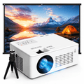 2026 Upgraded Projector with WiFi and Bluetooth 5.2, Support 4K 1080P Video Mini Projector with HDMI for Home Theater/Bedroom/Outdoor