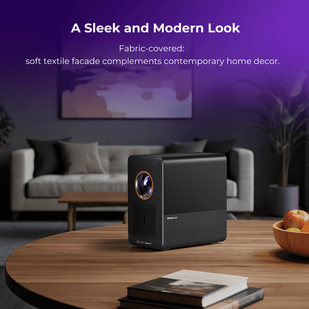 VANKYO Performance H500R Native 1080P Portable Projector, Built-in Roku TV, Full HD 5G Wifi & Bluetooth Outdoor Movie Projector, Auto-Focus & Auto-Keystone