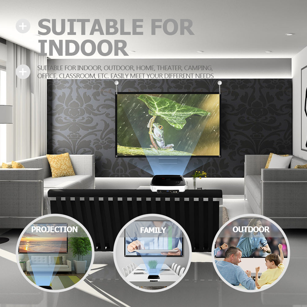 Pungan 60 Inch Portable Projector Screen, Lightweight and Easy Setup for Indoor and Outdoor Use, 53.15 x 29.92 Inches
