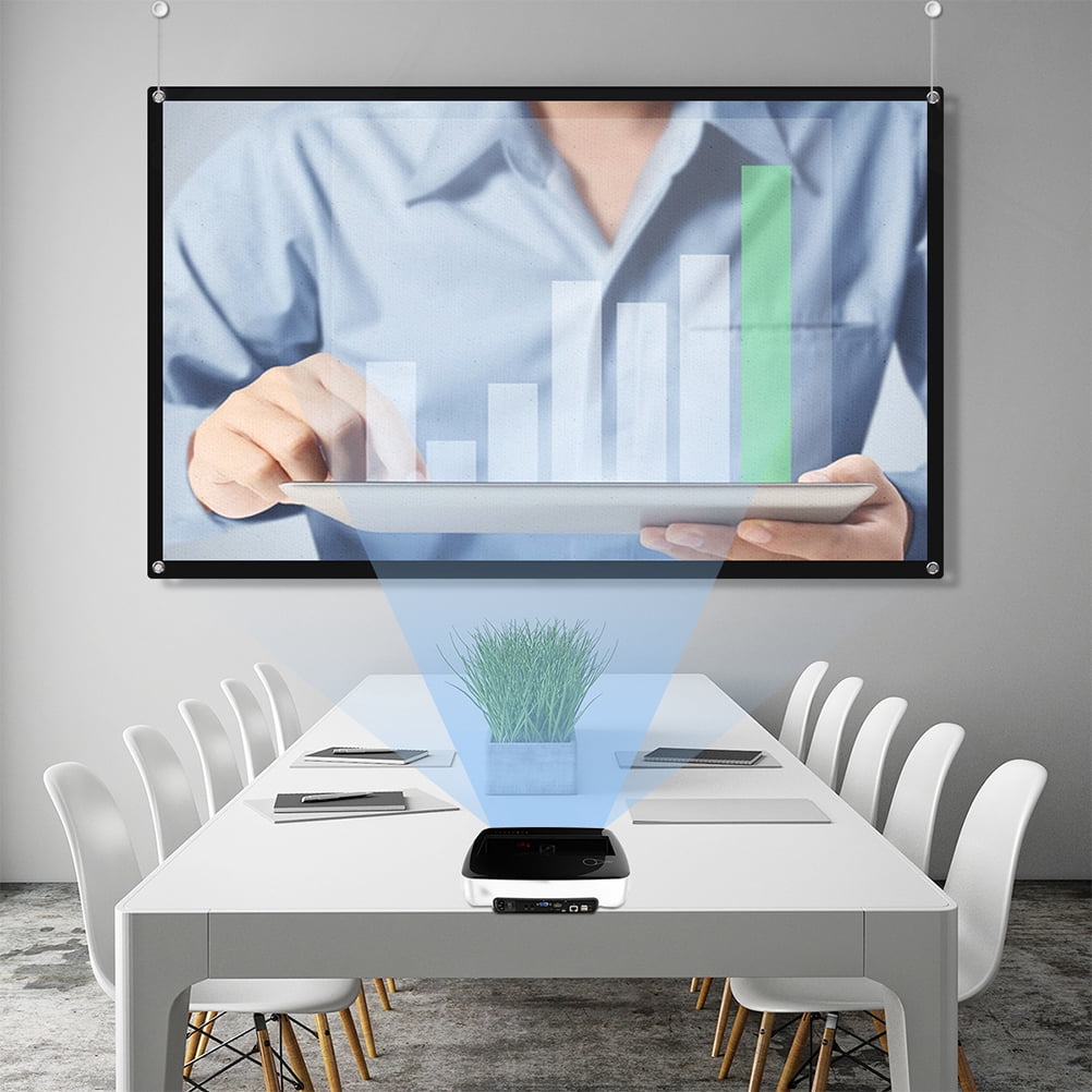 Pungan 60 Inch Portable Projector Screen, Lightweight and Easy Setup for Indoor and Outdoor Use, 53.15 x 29.92 Inches
