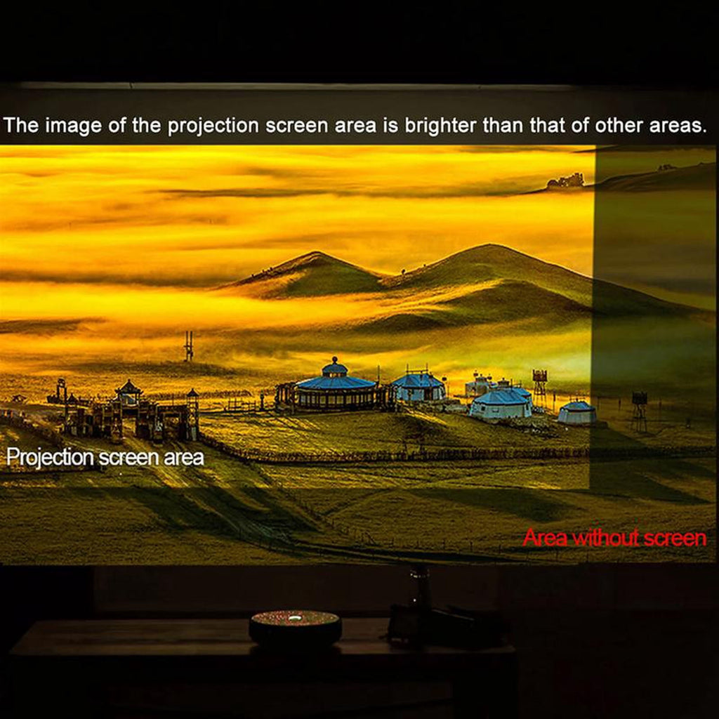 60-120 Inch Portable Light Blocking Projection Screen - 4K/1080P HD Foldable Anti-Glare Screen for Indoor & Outdoor Movie Nights