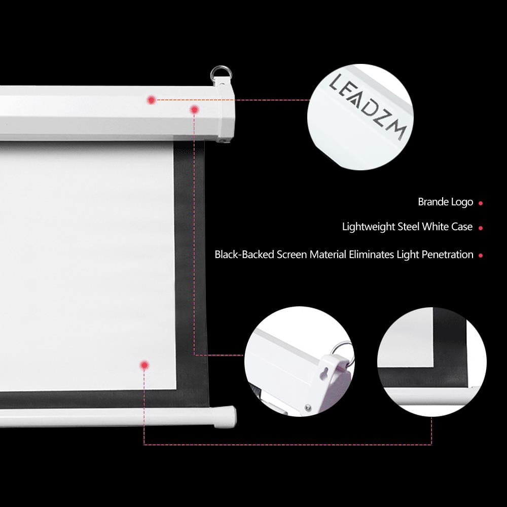 Ktaxon 92" 16:9 Motorized Projector Screen Projection 80" x 45" Home Theater + Remote