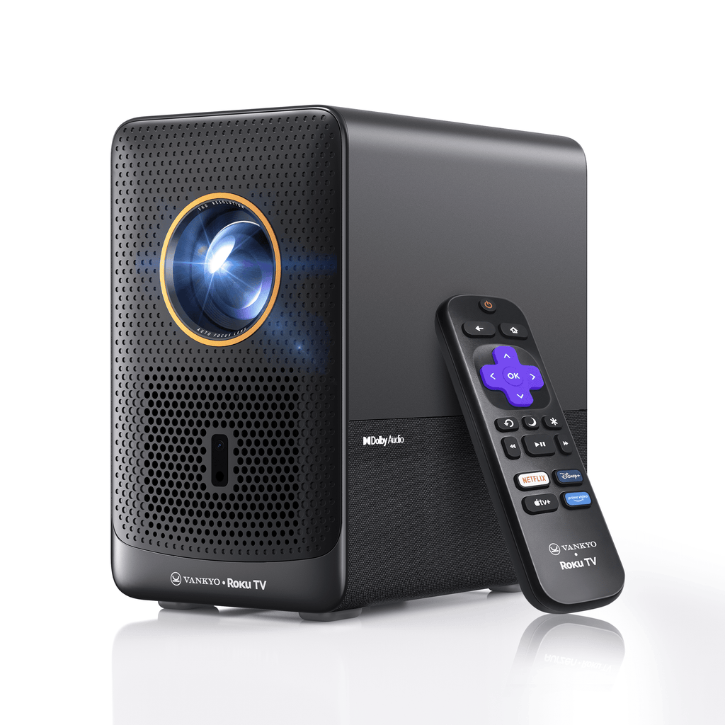 VANKYO Performance H500R Native 1080P Portable Projector, Built-in Roku TV, Full HD 5G Wifi & Bluetooth Outdoor Movie Projector, Auto-Focus & Auto-Keystone