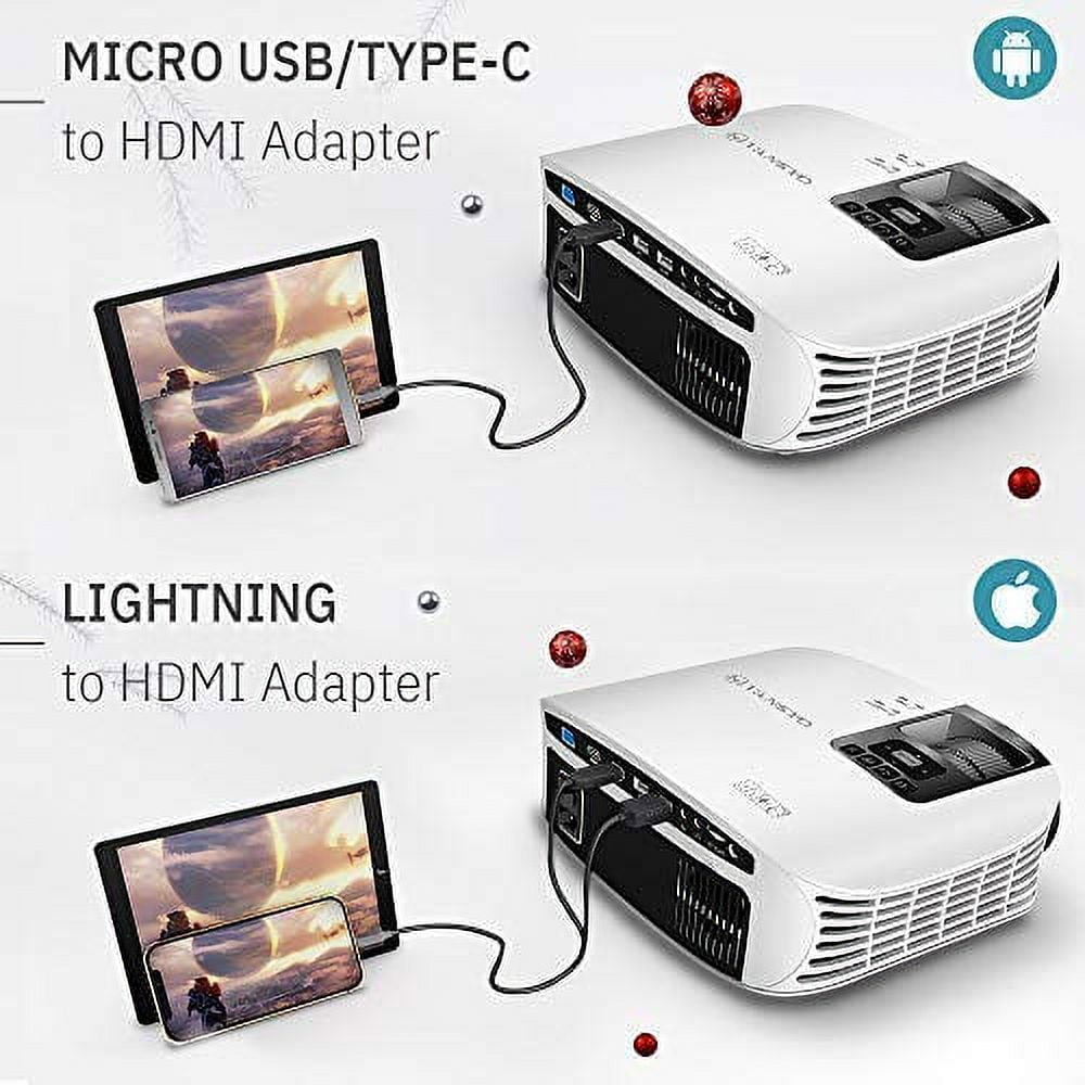 VANKYO Leisure 510 Full HD Movie Projector, Video Projector with 200" Projection Size, Support 1080P HDMI VGA AV USB with Free HDMI Cable and Carrying Bag (White)