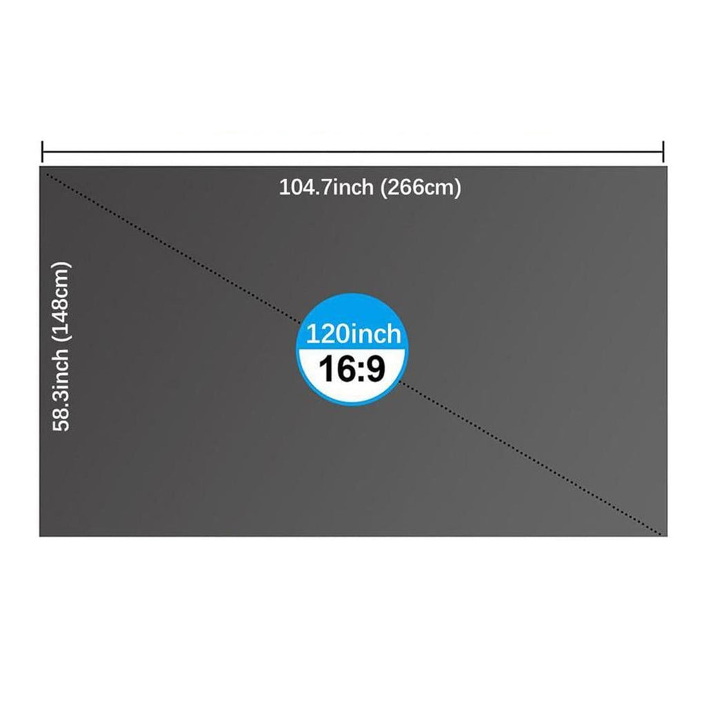 60-120 Inch Portable Light Blocking Projection Screen - 4K/1080P HD Foldable Anti-Glare Screen for Indoor & Outdoor Movie Nights