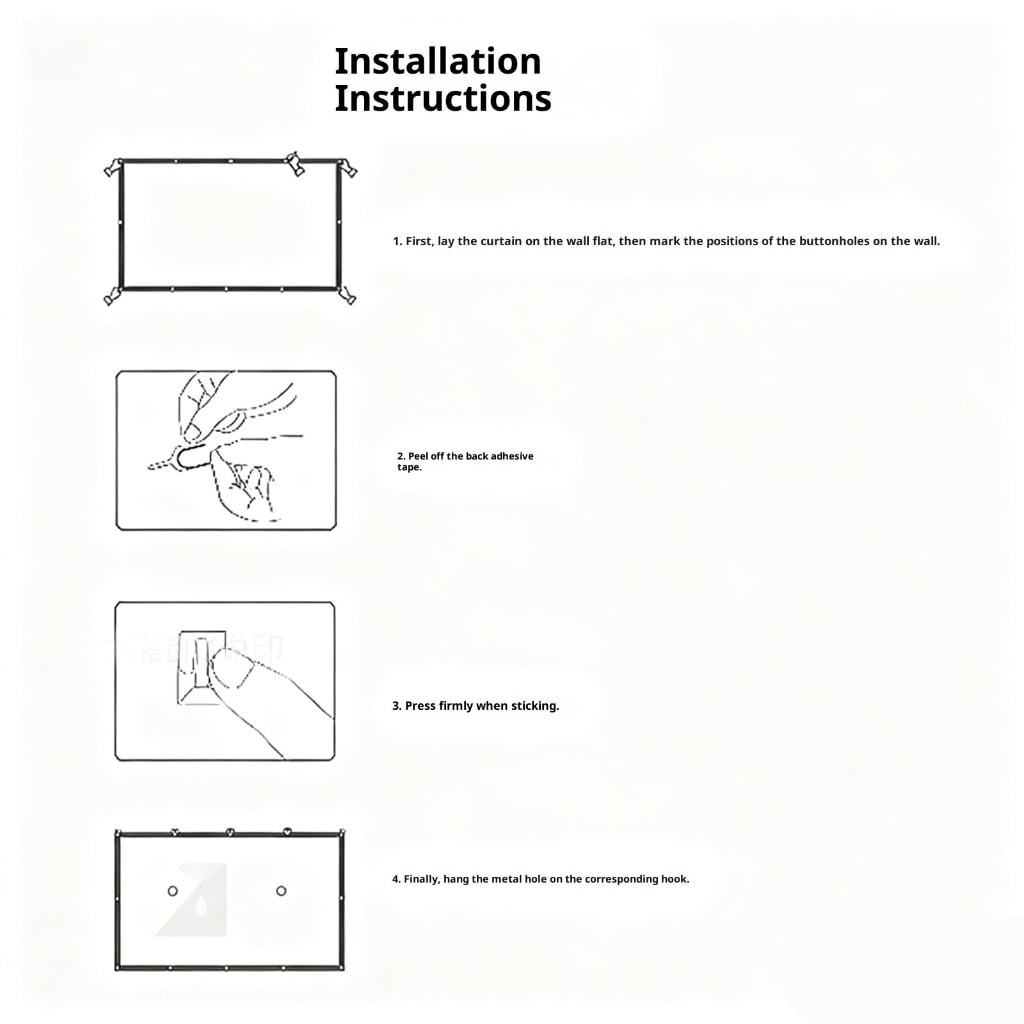 Metal Anti-Light Projector Screen Portable Foldable Frame, Indoor Outdoor Viewing Tools Needed