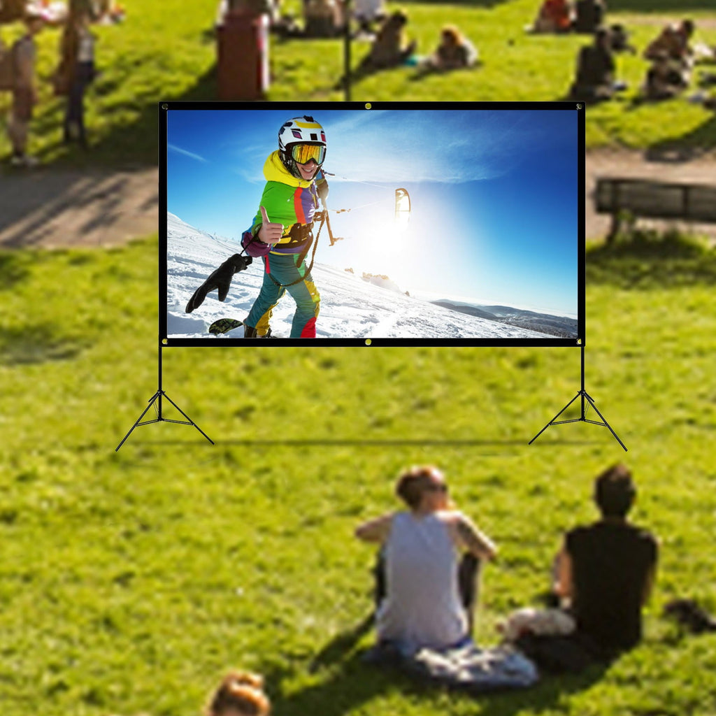 Projector Screen Projection Movies Screen AntiCrease Portable For Home Outdoor Indoor Support Double