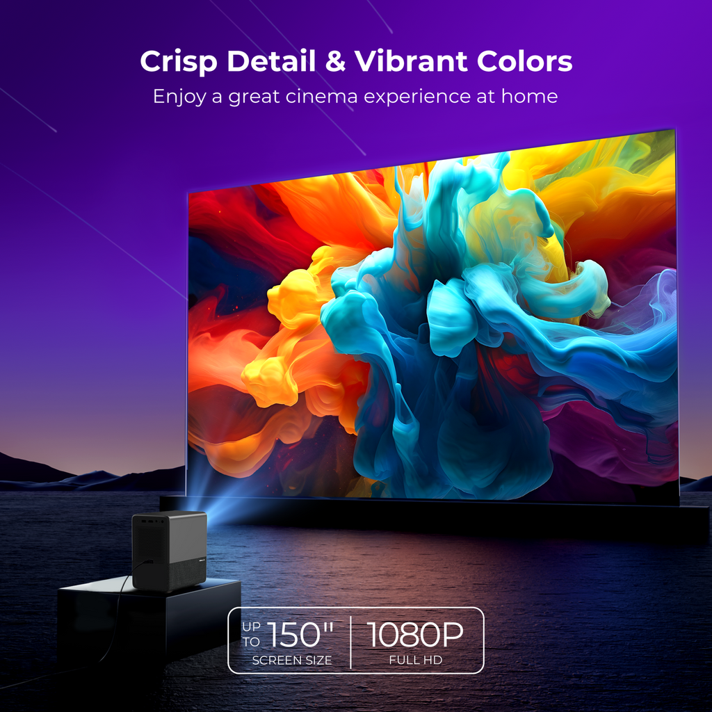 VANKYO Performance H500R Native 1080P Portable Projector, Built-in Roku TV, Full HD 5G Wifi & Bluetooth Outdoor Movie Projector, Auto-Focus & Auto-Keystone