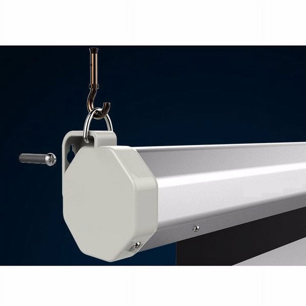 100 Inch 4:3 Motorized Projector Screen - Matte White Retractable Screen with Silent Motor & Remote, Ceiling/Wall Dual Mount for Home Theater & Classroom