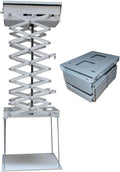 EQCOTWEA 59" Electric Lift Ceiling Projector Bracket Motorized Mount Hanger Lift with Remote Control