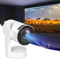 JGJJUGN Portable Mini Projector 4K Resolution Bluetooth Built-In Speaker Telescopic Stand 5G Connectivity for Home Theater Entertainment