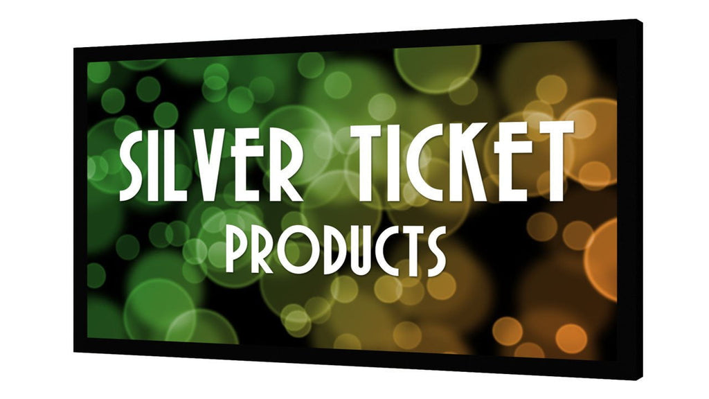 STR-169135 Silver Ticket, 135" 16:9 4K / 8K Fixed Frame Projector Screen, White Material