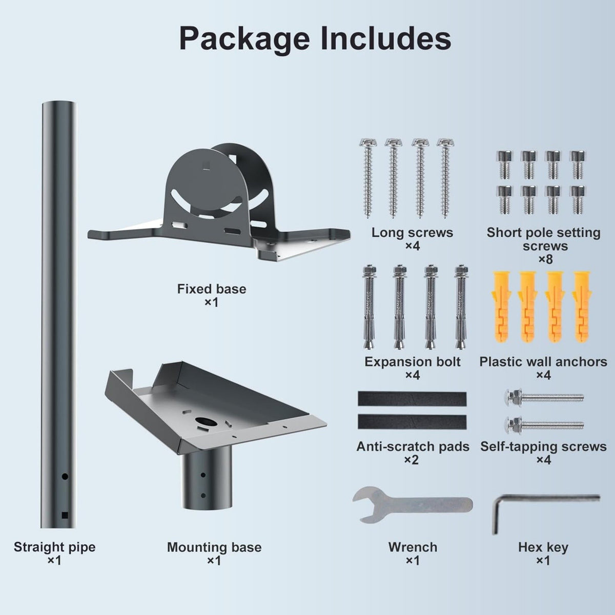Starlink Gen 3 Adjustable Wall & Roof Mount Kit – Heavy-Duty Carbon Steel Weatherproof Base with 360° Rotation & 120° Tilt for Starlink Gen 3 Dish