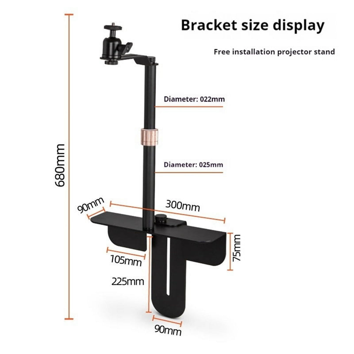 Projector Stand Bed Sofa Metal Holder Table Projector Holder Hidden Wall Mount Retractable Bracket Universal Support