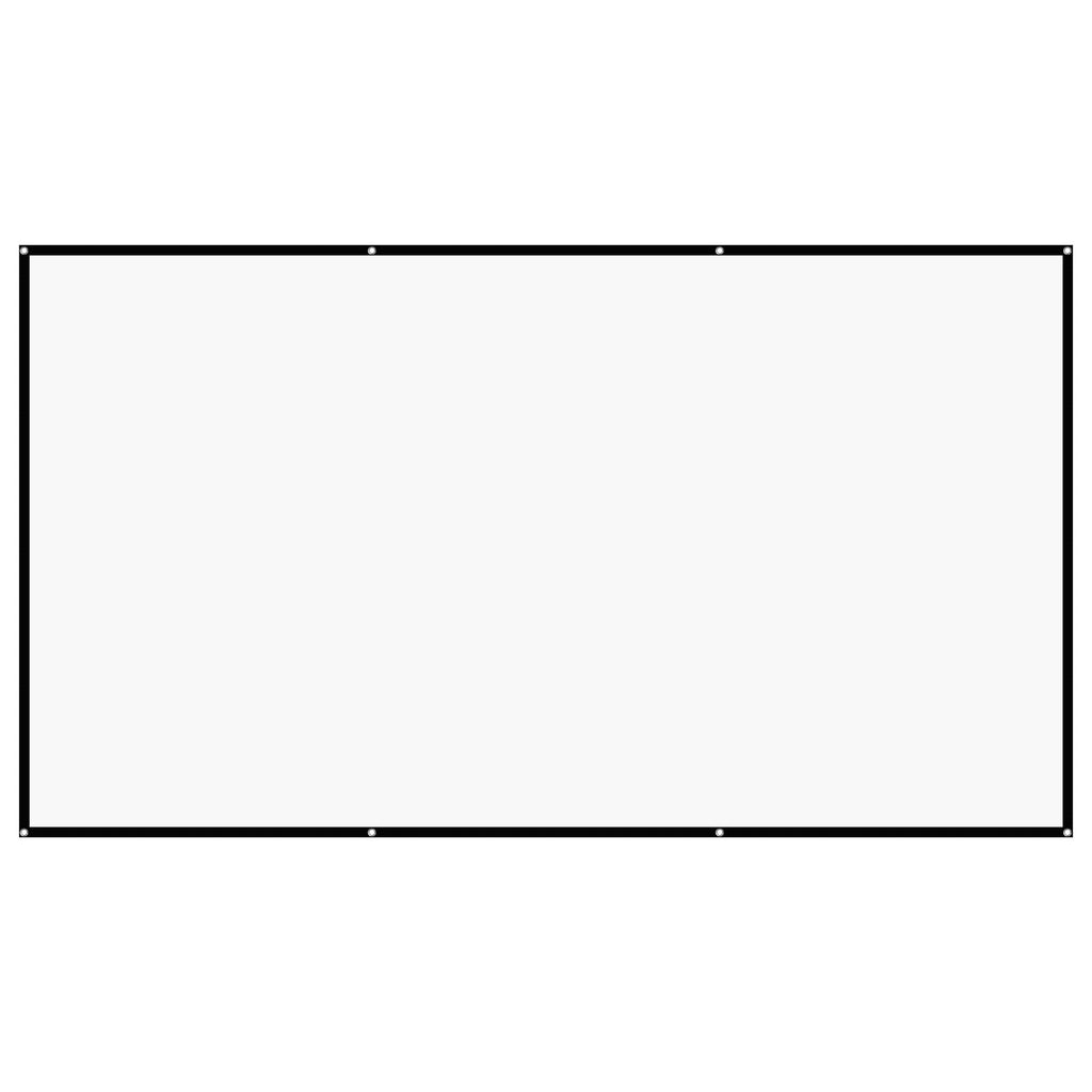 KFFKFF 120-Inch 16:9 Projection Screen, 4K and 1080P HD Compatible, Wall-Mounted Display with Hooks and Adhesive Strips, Portable Canvas for Home, Office, or Theater Use