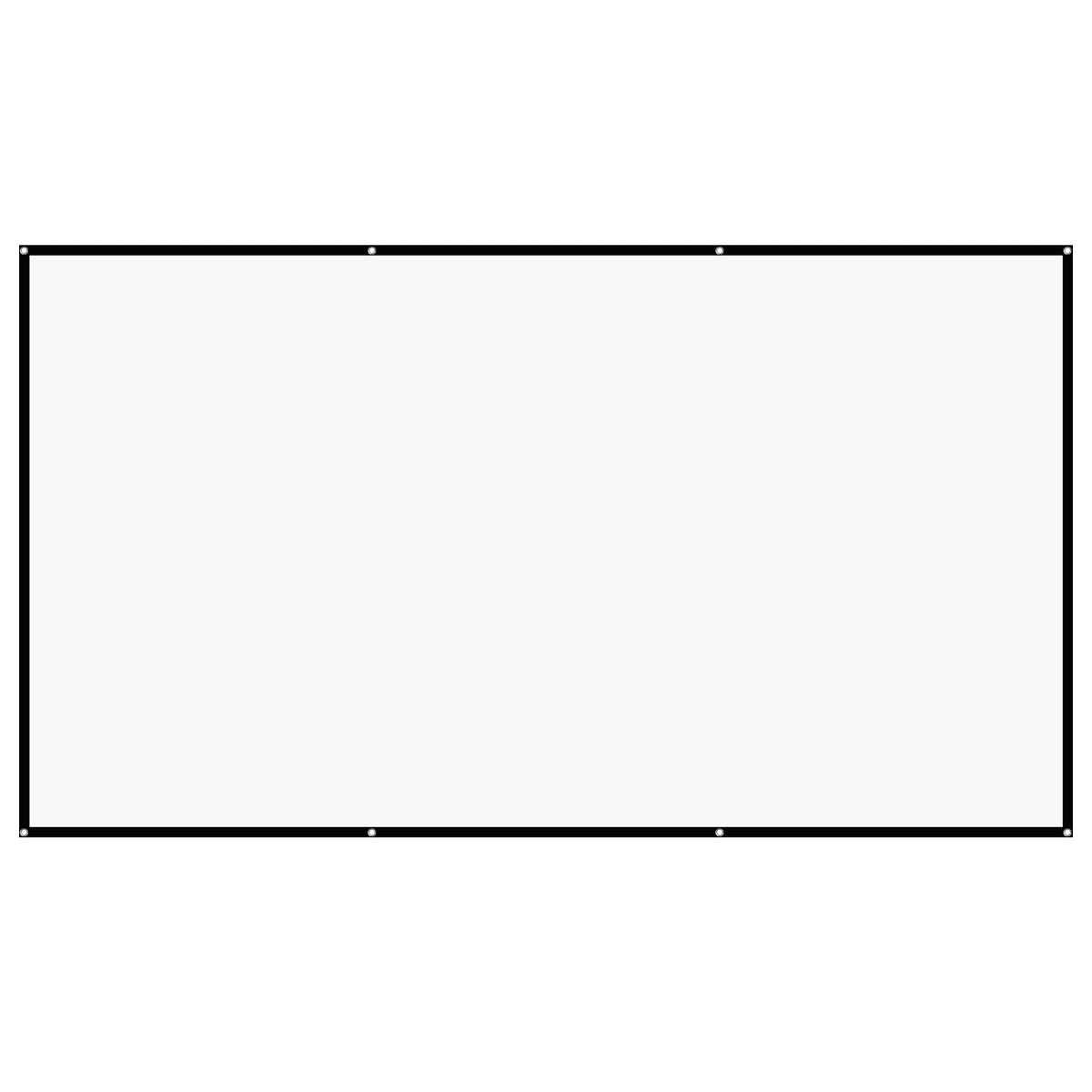 KFFKFF 120-Inch 16:9 Projection Screen, 4K and 1080P HD Compatible, Wall-Mounted Display with Hooks and Adhesive Strips, Portable Canvas for Home, Office, or Theater Use