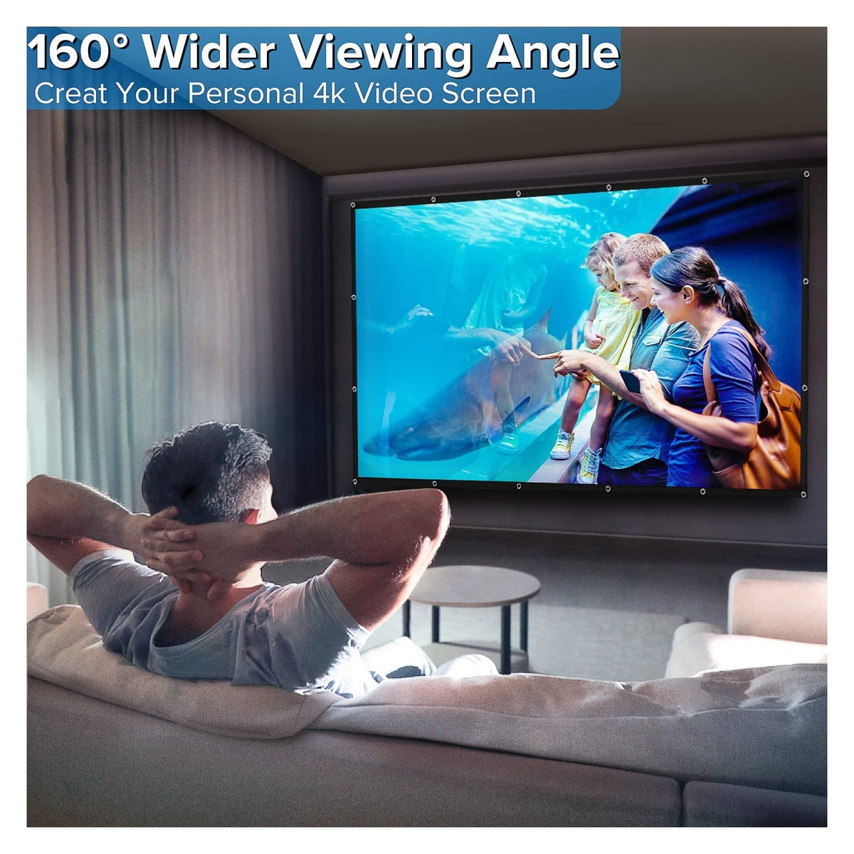 16:9 Metal Anti Light Curtain 100 120 133 150 Inches Home Outdoor Office Portable 3D HD Projection Screen ,Better Contrast and Color