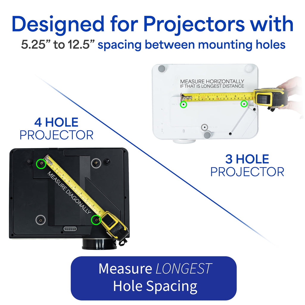 VIVO Universal White Adjustable 2x2 ft Drop Ceiling Projector Mount
