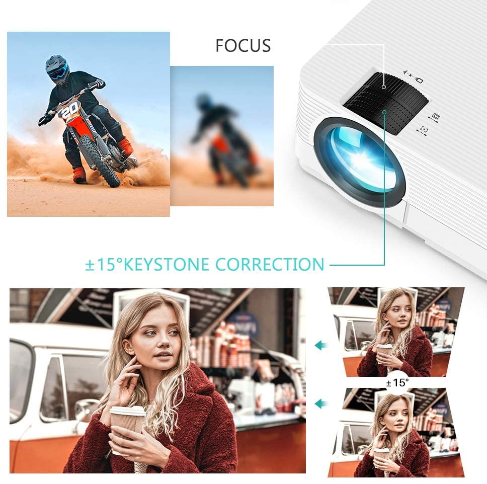 VANKYO Leisure 470 Mini Projector with Synchronize Smart Phone Screen, Full HD 1080P Supported and 250’’ Display, 4000 Lux WiFi Portable Projector Compatible with TV Stick, PS4, HDMI, VGA, TF, AV, USB