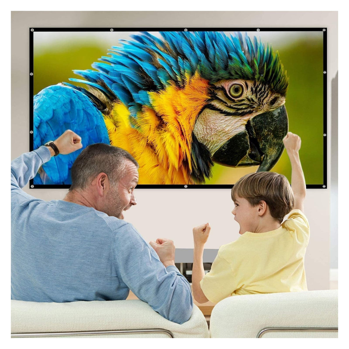 16:9 Metal Anti Light Curtain 100 120 133 150 Inches Home Outdoor Office Portable 3D HD Projection Screen ,Better Contrast and Color