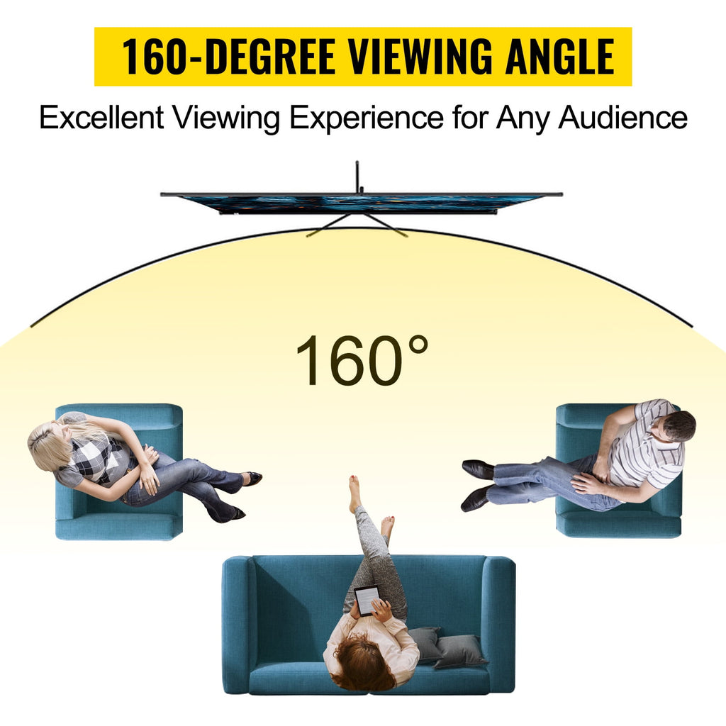 SKYSHALO DM-ABS-110 Indoor and Outdoor Use Tripod Mount 110" Maximum Screen Size Projector Screen