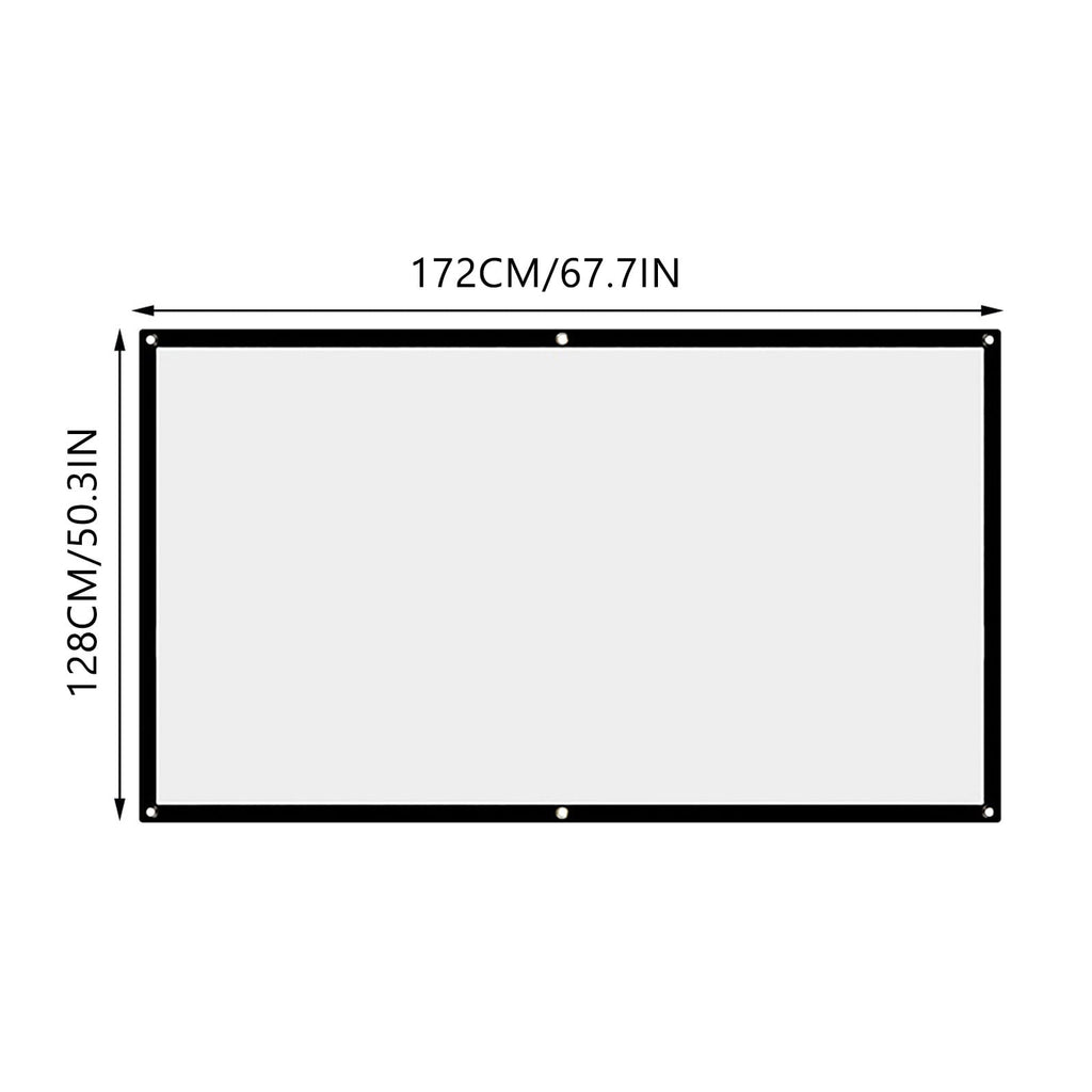 Projector Screen Projection Movies Screen AntiCrease Portable For Home Outdoor Indoor Support Double