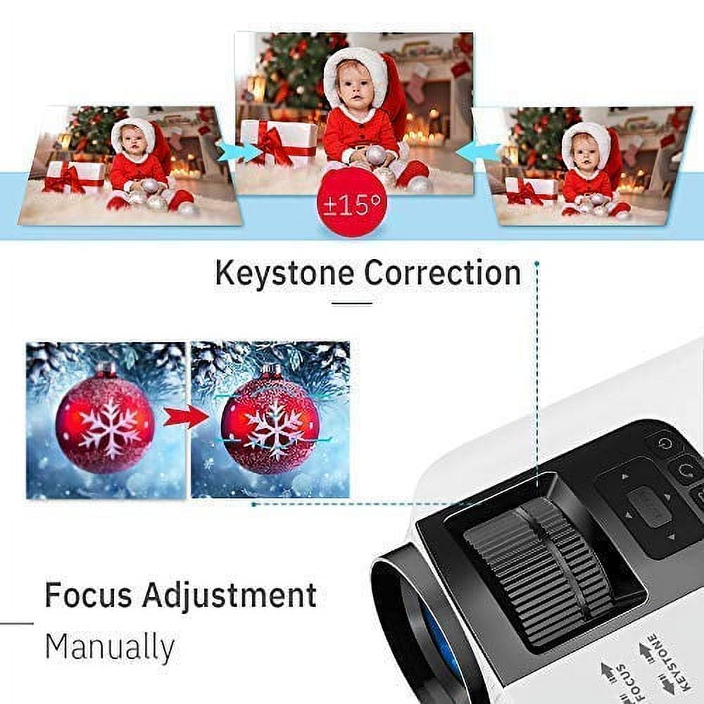 VANKYO Leisure 510 Full HD Movie Projector, Video Projector with 200" Projection Size, Support 1080P HDMI VGA AV USB with Free HDMI Cable and Carrying Bag (White)